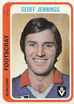 1979 Scanlens VFL #13 Geoff Jennings Front